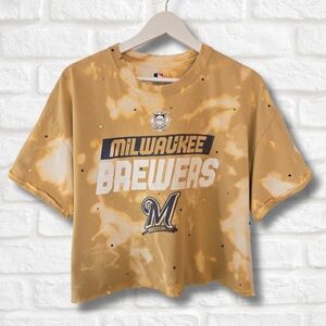 Milwaukee Brewers Crop Top W/Rhinestones